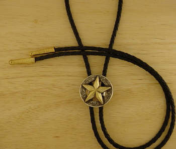 Silver Circle with Gold or Silver Star Bolo