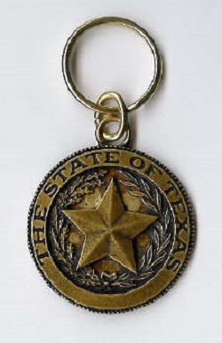 Round State Seal key tag.