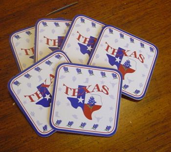 Coasters, Texas Flag Colors