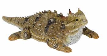horned toad garden statue