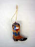 Texas Cowboy Boot Christmas Ornament