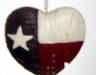Heart Shaped Texas Flag Christmas ornament