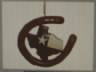 Shape of Texas in horseshoe Christmas ornament