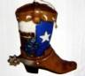 Larger Texas Boot Christmas Ornament