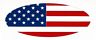 American Flag Ford Oval Decal