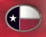 Oval Texas Flag Belt Buckle