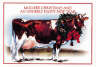 Cow with wreath Christmas Card