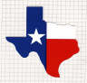 Texas flag in the shape of Texas Bumper Decal