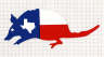 Texas flag armadillo Bumper Decal