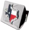 Texas Shape Flag Chrome Hitch Cover