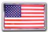 American Flag Large Chrome Emblem