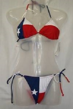 Texas Flag String Bikini