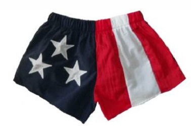 American Flag Adult Low Rise Shorts