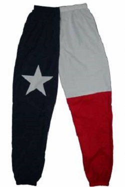 Texas Flag Nylon Pants Adult