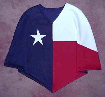 Texas Flag Poncho Adult