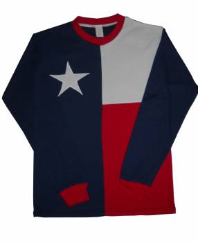 Texas flag long sleeve tee shirt Adult