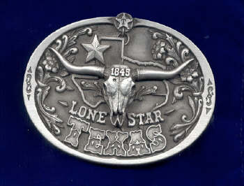 1845 Lone Star Pewter Belt Buckle