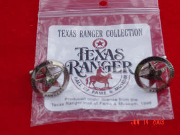 Silver Finish Texas Ranger Cuff Links