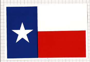 Texas Flag Decal 2 x 4