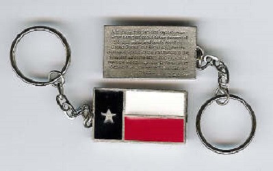 Small Texas flag key tag.