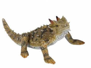 horned toad garden statue