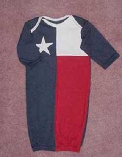 Texas Flag Baby Gown