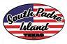 South Padre Island US Flag oval decal