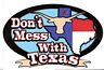 Oval Don't Mess With Texas Decal