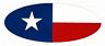 Texas Flag Ford Oval Decal